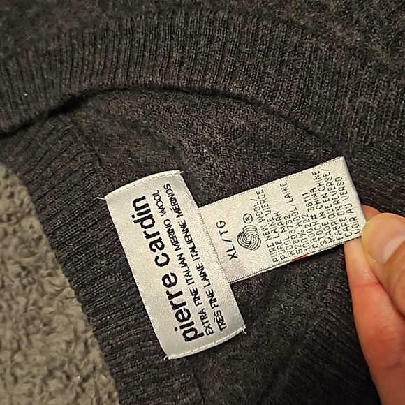 Men's Charcoal Wool Sweater - Picture 2 of 6